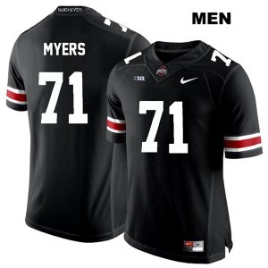 Men's NCAA Ohio State Buckeyes Josh Myers #71 College Stitched Authentic Nike White Number Black Football Jersey BO20J71XC